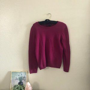 90s vintage Tommy Hilfiger raspberry pink 100% cotton business casual sweater